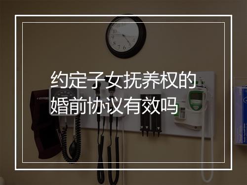 约定子女抚养权的婚前协议有效吗