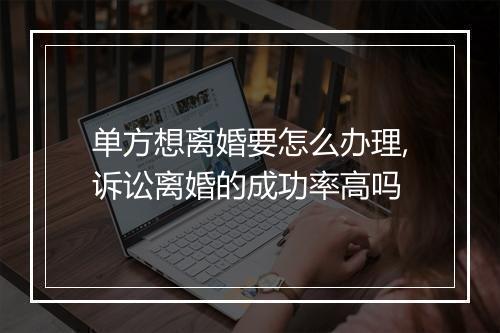 单方想离婚要怎么办理,诉讼离婚的成功率高吗