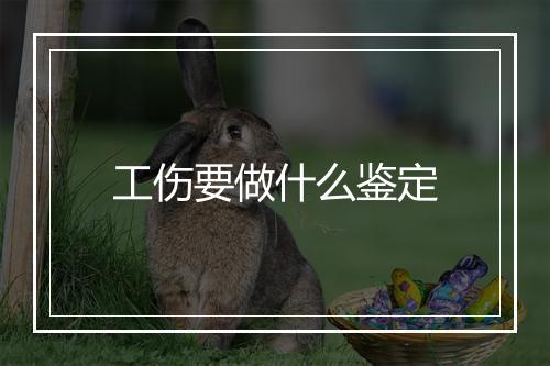 工伤要做什么鉴定