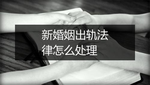 新婚姻出轨法律怎么处理