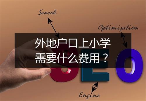 外地户口上小学需要什么费用？