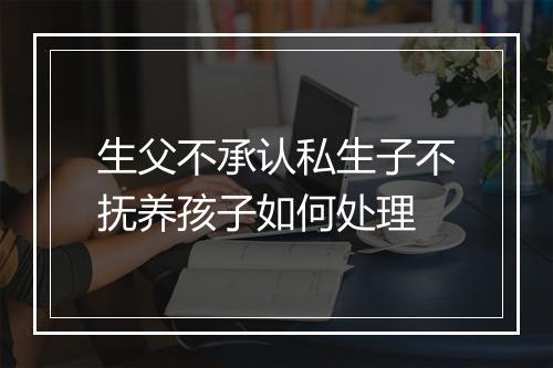 生父不承认私生子不抚养孩子如何处理