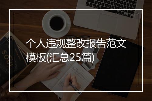 个人违规整改报告范文模板(汇总25篇)