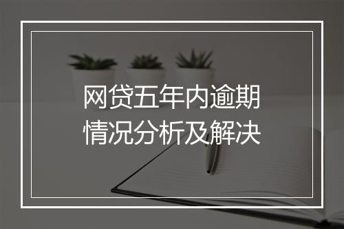 网贷五年内逾期情况分析及解决