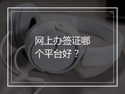 网上办签证哪个平台好？