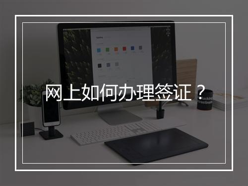 网上如何办理签证？