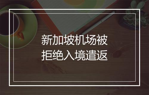 新加坡机场被拒绝入境遣返