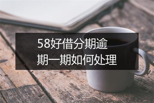 58好借分期逾期一期如何处理