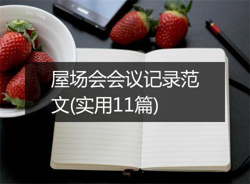 屋场会会议记录范文(实用11篇)