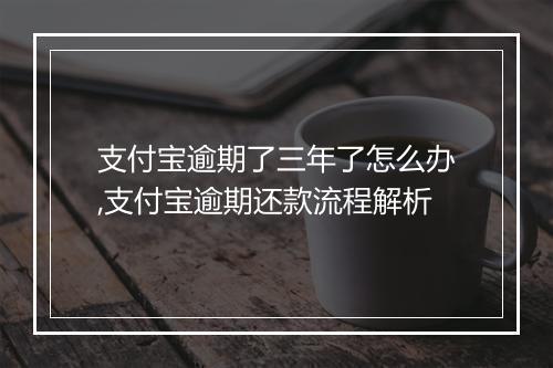支付宝逾期了三年了怎么办,支付宝逾期还款流程解析
