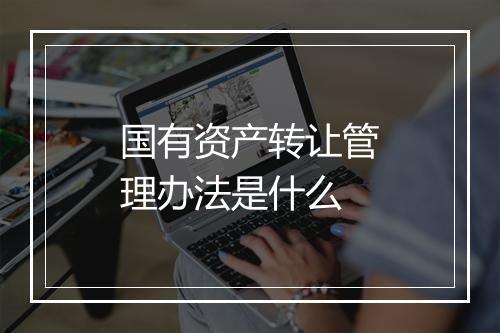 国有资产转让管理办法是什么