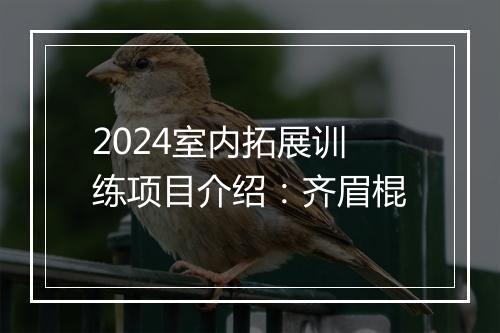 2024室内拓展训练项目介绍：齐眉棍