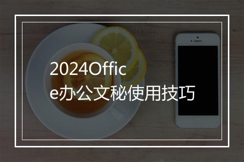 2024Office办公文秘使用技巧