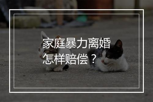 家庭暴力离婚怎样赔偿？