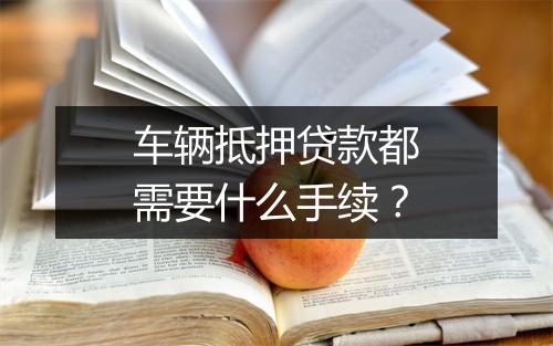 车辆抵押贷款都需要什么手续？