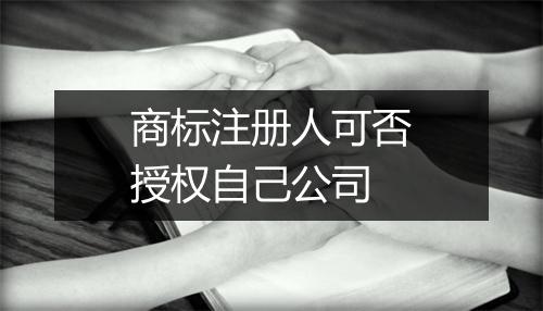 商标注册人可否授权自己公司