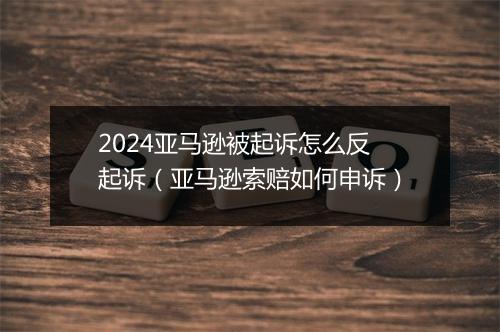 2024亚马逊被起诉怎么反起诉（亚马逊索赔如何申诉）