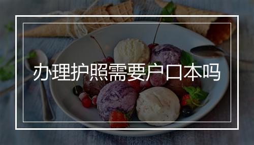 办理护照需要户口本吗