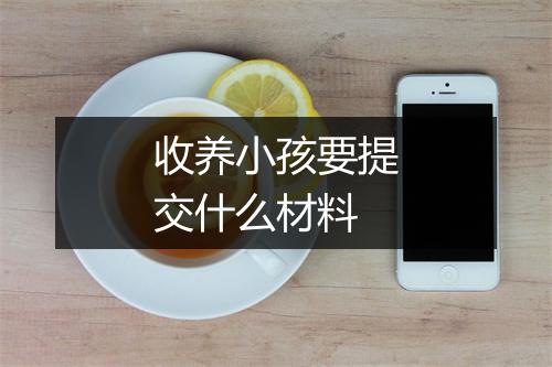 收养小孩要提交什么材料