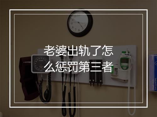 老婆出轨了怎么惩罚第三者