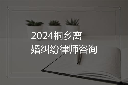 2024桐乡离婚纠纷律师咨询