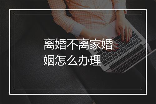 离婚不离家婚姻怎么办理
