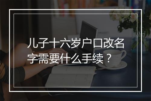 儿子十六岁户口改名字需要什么手续？