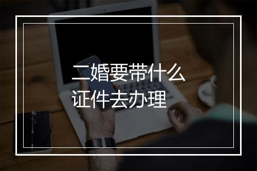 二婚要带什么证件去办理