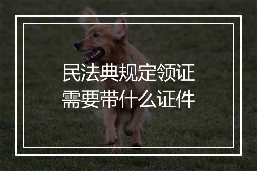 民法典规定领证需要带什么证件