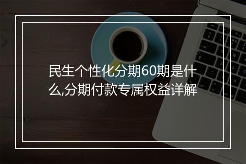 民生个性化分期60期是什么,分期付款专属权益详解