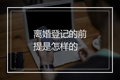 离婚登记的前提是怎样的