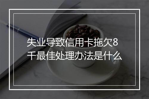 失业导致信用卡拖欠8千最佳处理办法是什么