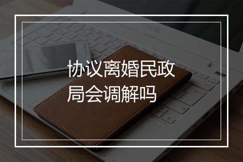 协议离婚民政局会调解吗