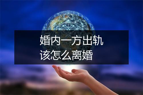 婚内一方出轨该怎么离婚