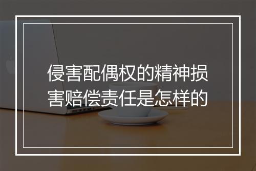 侵害配偶权的精神损害赔偿责任是怎样的