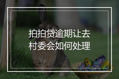 拍拍贷逾期让去村委会如何处理