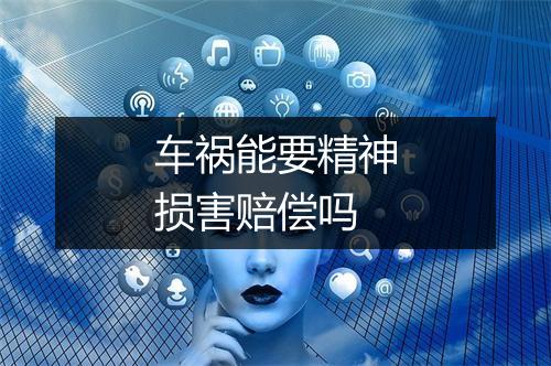 车祸能要精神损害赔偿吗