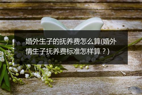 婚外生子的抚养费怎么算(婚外情生子抚养费标准怎样算？)