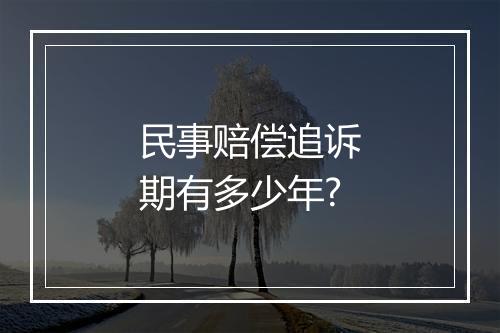 民事赔偿追诉期有多少年?