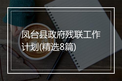 凤台县政府残联工作计划(精选8篇)