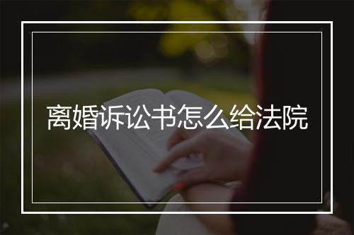 离婚诉讼书怎么给法院