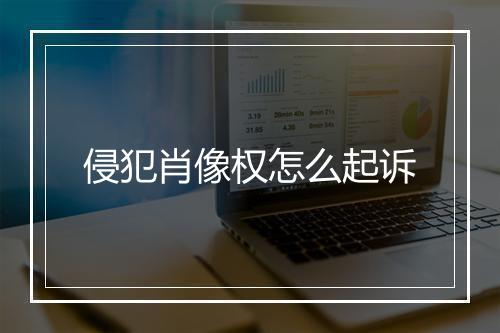 侵犯肖像权怎么起诉