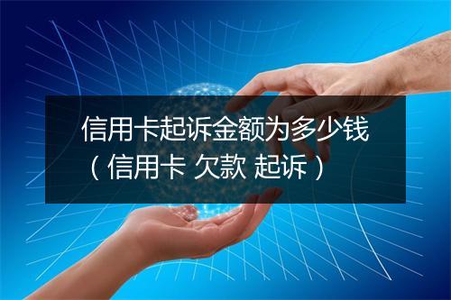 信用卡起诉金额为多少钱（信用卡 欠款 起诉）