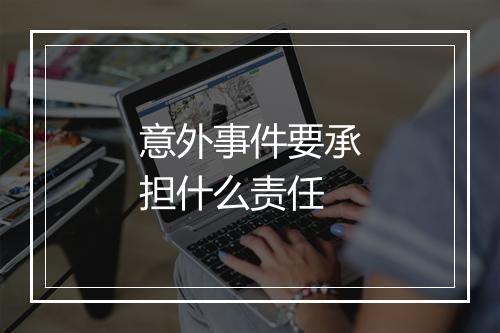 意外事件要承担什么责任