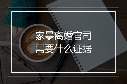家暴离婚官司需要什么证据