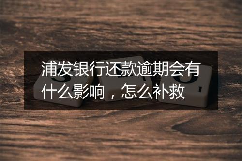 浦发银行还款逾期会有什么影响，怎么补救