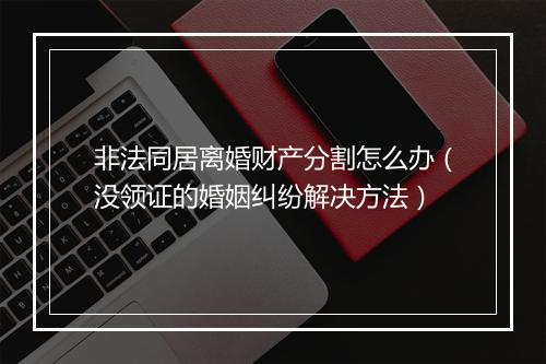 非法同居离婚财产分割怎么办（没领证的婚姻纠纷解决方法）