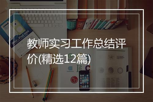 教师实习工作总结评价(精选12篇)