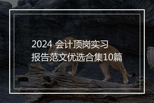 2024 会计顶岗实习报告范文优选合集10篇