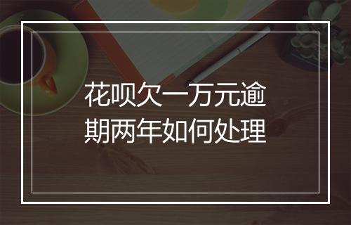 花呗欠一万元逾期两年如何处理